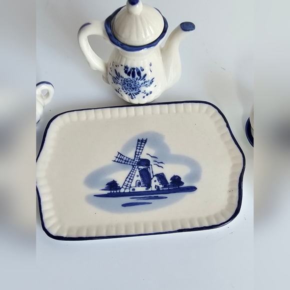 Doll Porcelain Tableware Set Porcelain Holland Toys Vintage - Picture 6 of 6